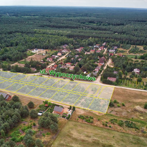 zdjęcie z drona, granice działki